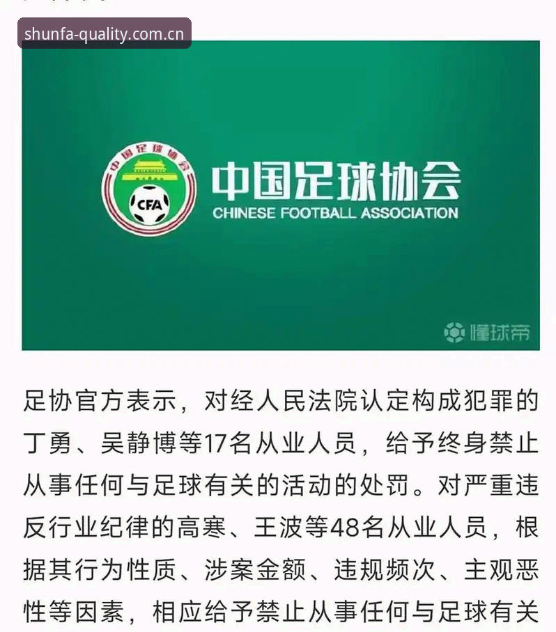 揭秘足协第三批禁足名单背后的真相：17人终身禁赛，48人遭重罚